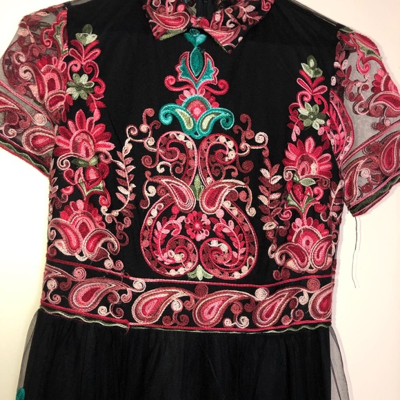 Beautiful embroidered mesh dress! - Picture 3 of 6